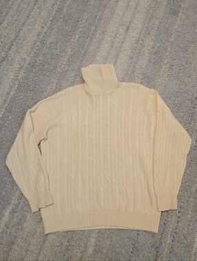 Ben Silver Charleston John Laing 100% Cashmere Turtleneck Sweater Large Scotland